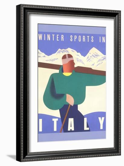 Winter Sports in Italy-null-Framed Art Print