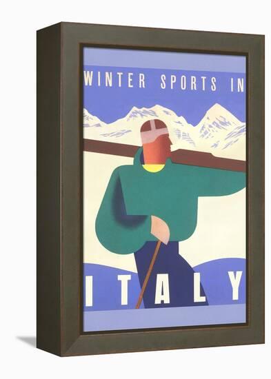 Winter Sports in Italy-null-Framed Stretched Canvas