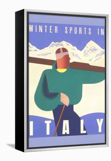 Winter Sports in Italy-null-Framed Stretched Canvas