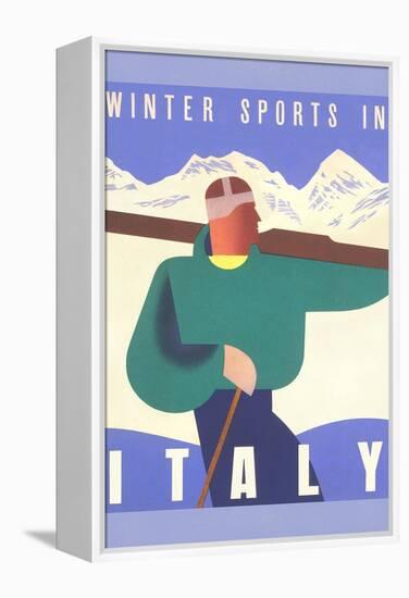 Winter Sports in Italy-null-Framed Stretched Canvas