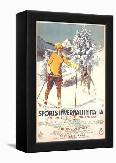 Winter Sports in Italy-null-Framed Stretched Canvas