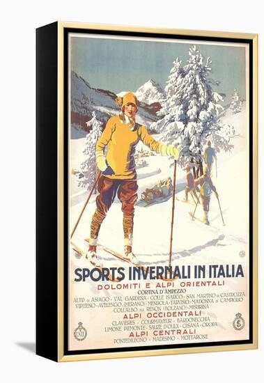 Winter Sports in Italy-null-Framed Stretched Canvas