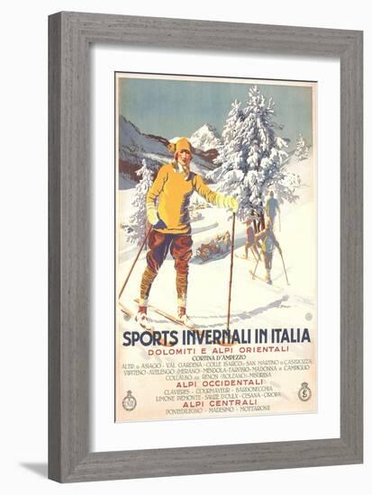 Winter Sports in Italy-null-Framed Art Print