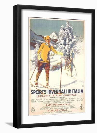 Winter Sports in Italy-null-Framed Art Print