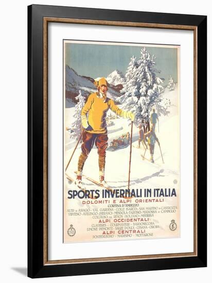 Winter Sports in Italy-null-Framed Art Print