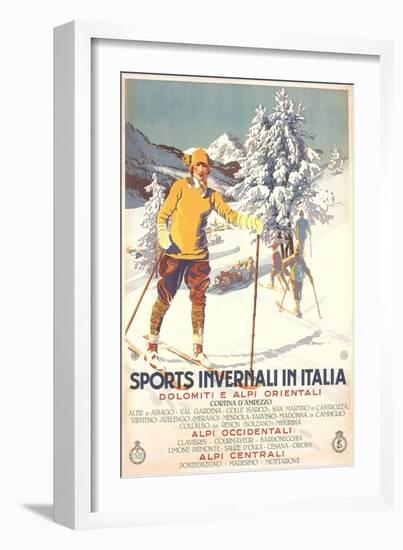 Winter Sports in Italy-null-Framed Art Print