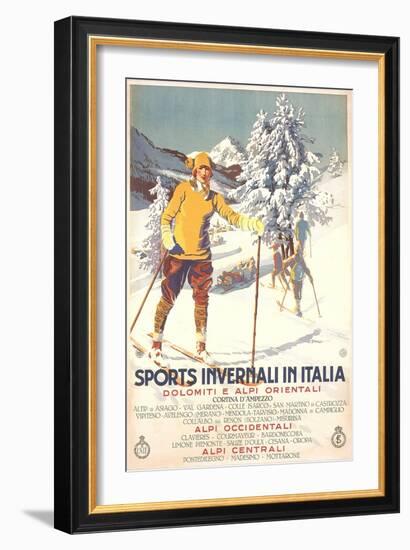 Winter Sports in Italy-null-Framed Art Print