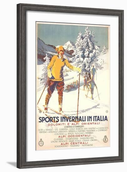 Winter Sports in Italy-null-Framed Art Print