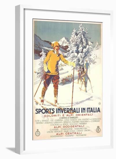 Winter Sports in Italy-null-Framed Art Print