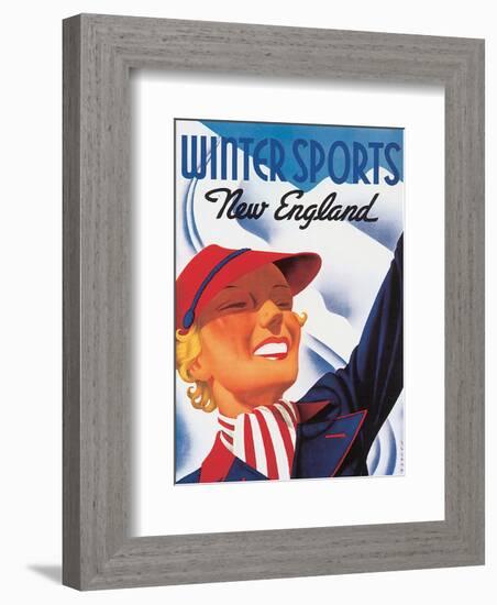 Winter Sports, New England-Sascha Maurer-Framed Art Print