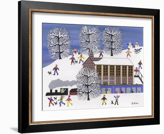 Winter Station-Gordon Barker-Framed Giclee Print