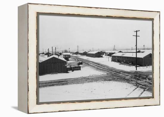 Winter Storm-Ansel Adams-Framed Stretched Canvas