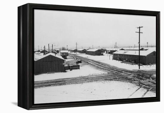 Winter Storm-Ansel Adams-Framed Stretched Canvas