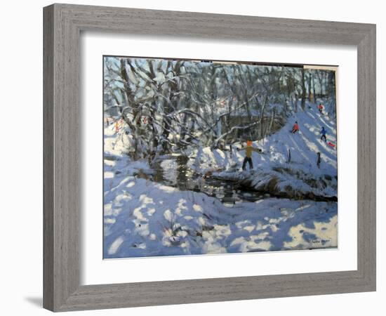 Winter Stream, Derbyshire-Andrew Macara-Framed Giclee Print