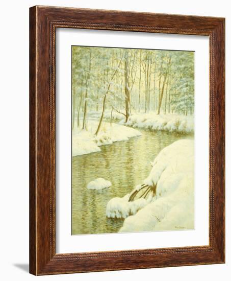 Winter Stream, Sunset Glow-Walter Launt Palmer-Framed Giclee Print