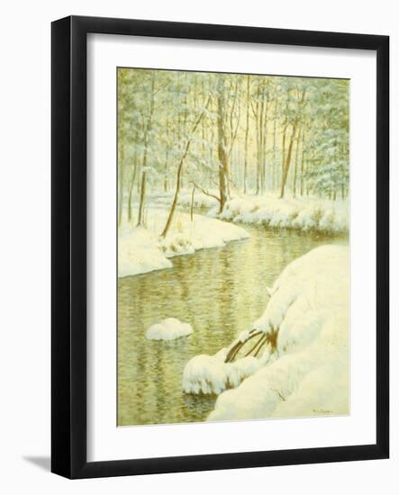 Winter Stream, Sunset Glow-Walter Launt Palmer-Framed Giclee Print