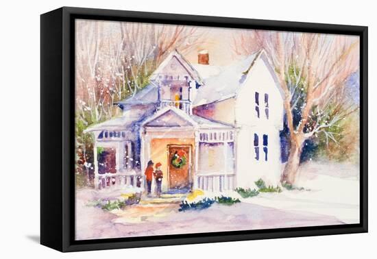 Winter Stroll-Jane Slivka-Framed Stretched Canvas