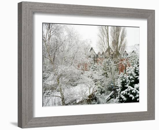 Winter Suburb-Charles Bowman-Framed Photographic Print