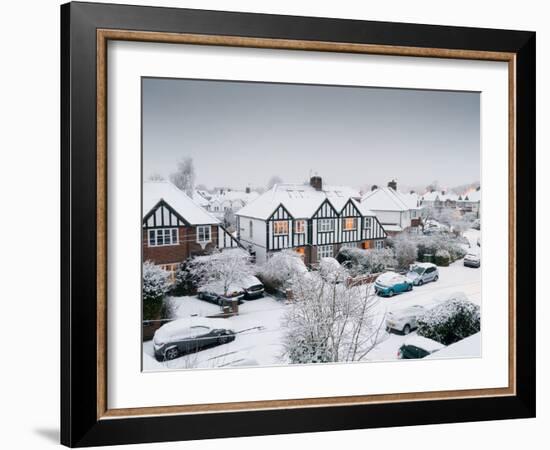 Winter Suburb-Charles Bowman-Framed Photographic Print