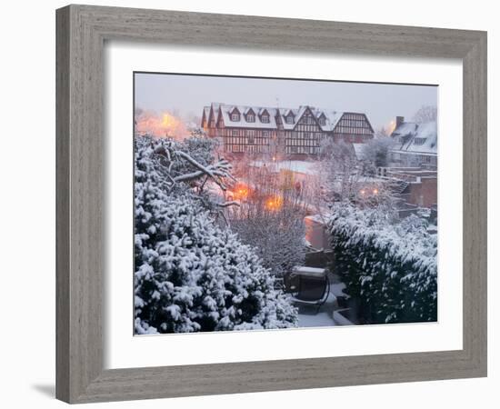 Winter Suburb-Charles Bowman-Framed Photographic Print