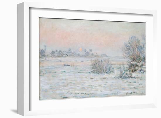 Winter Sun at Lavacourt-Claude Monet-Framed Giclee Print