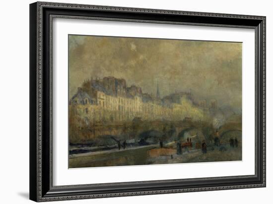 Winter Sun at Paris-Albert Lebourg-Framed Art Print