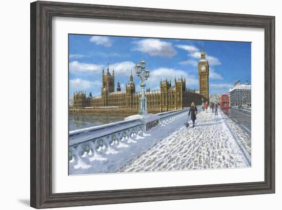 Winter Sun - Houses of Parliament London-Richard Harpum-Framed Art Print