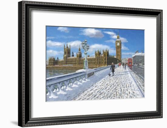 Winter Sun - Houses of Parliament London-Richard Harpum-Framed Art Print