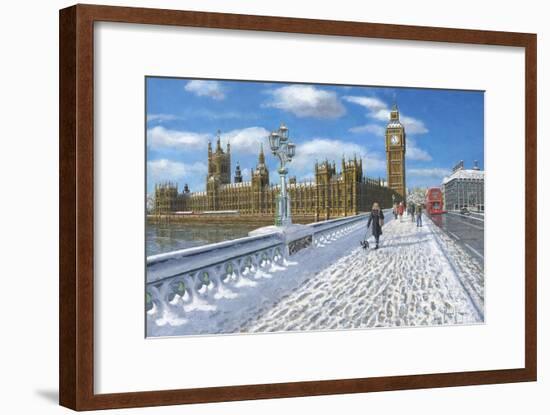 Winter Sun - Houses of Parliament London-Richard Harpum-Framed Art Print