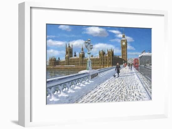 Winter Sun - Houses of Parliament London-Richard Harpum-Framed Art Print