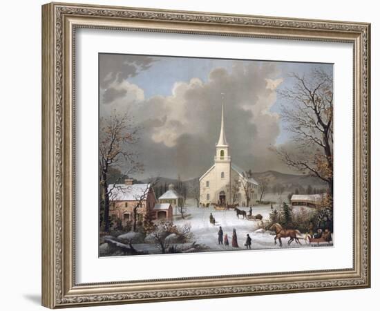 Winter Sunday in Olden Times-null-Framed Giclee Print