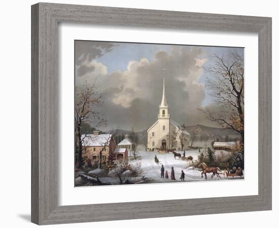 Winter Sunday in Olden Times-null-Framed Giclee Print