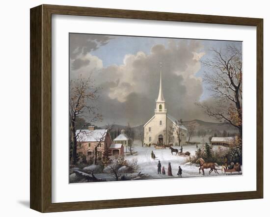 Winter Sunday in Olden Times-null-Framed Giclee Print