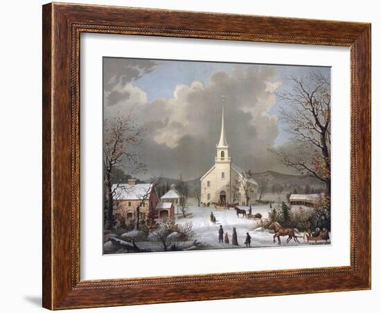 Winter Sunday in Olden Times-null-Framed Giclee Print