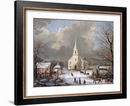 Winter Sunday in Olden Times-null-Framed Giclee Print