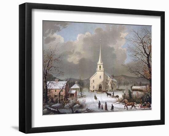 Winter Sunday in Olden Times--Framed Giclee Print