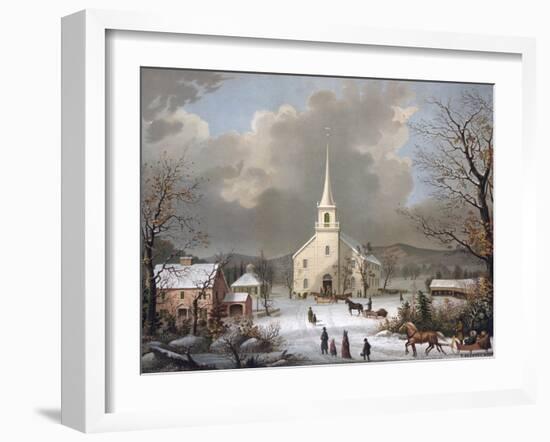 Winter Sunday in Olden Times-null-Framed Giclee Print