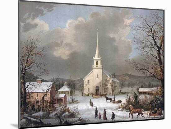 Winter Sunday in Olden Times-null-Mounted Giclee Print
