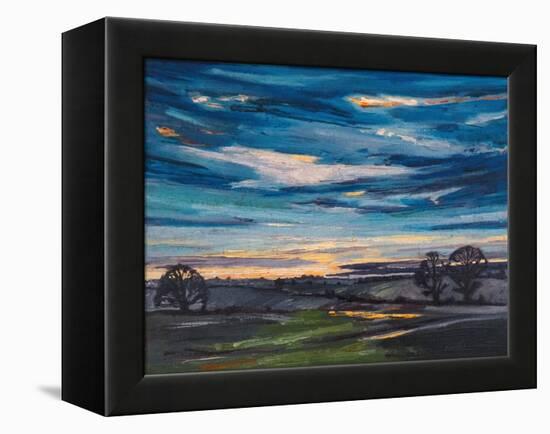 Winter Sunrise, 2008, (Oil on Canvas)-Helen White-Framed Premier Image Canvas