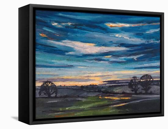 Winter Sunrise, 2008, (Oil on Canvas)-Helen White-Framed Premier Image Canvas
