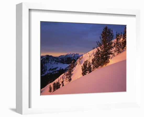 Winter Sunrise, Uinta-Wasatch-Cache National Forest, Utah, USA-Charles Gurche-Framed Photographic Print