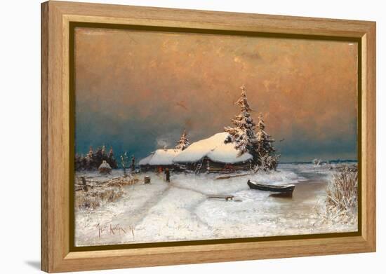 Winter Sunset, 1887-Juli Julievich Klever-Framed Premier Image Canvas