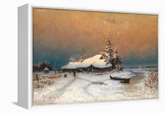 Winter Sunset, 1887-Juli Julievich Klever-Framed Premier Image Canvas