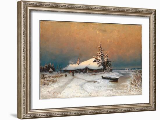 Winter Sunset, 1887-Juli Julievich Klever-Framed Giclee Print