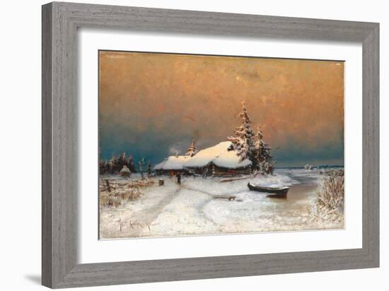 Winter Sunset, 1887-Juli Julievich Klever-Framed Giclee Print