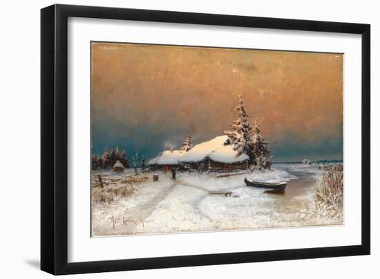 Winter Sunset, 1887-Juli Julievich Klever-Framed Giclee Print