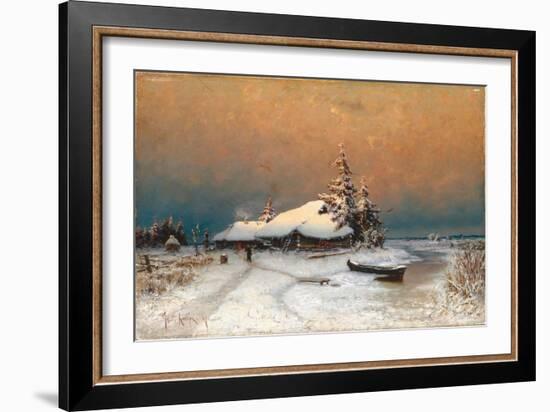 Winter Sunset, 1887-Juli Julievich Klever-Framed Giclee Print
