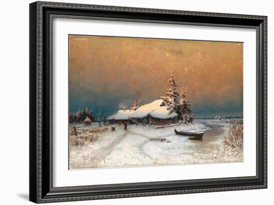 Winter Sunset, 1887-Juli Julievich Klever-Framed Giclee Print