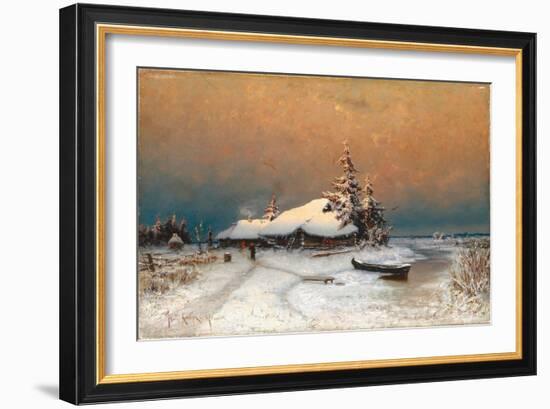 Winter Sunset, 1887-Juli Julievich Klever-Framed Giclee Print