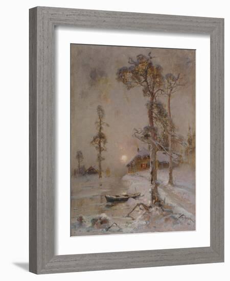 Winter Sunset, 1900-Juli Julievich Klever-Framed Giclee Print
